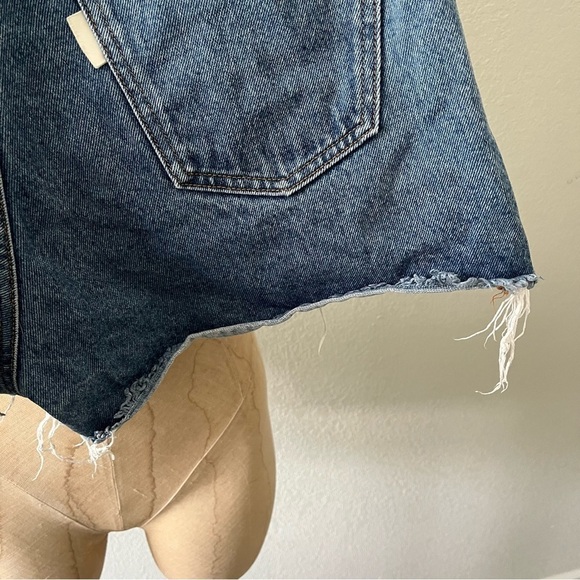 OFF-WHITE Main Label Blue Denim Shorts sz 28 Rose Stripe Virgil Abloh - Picture 7 of 16